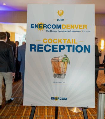 EnerCom-Denver-Cocktail EnerCom Denver Cocktail Reception Sign